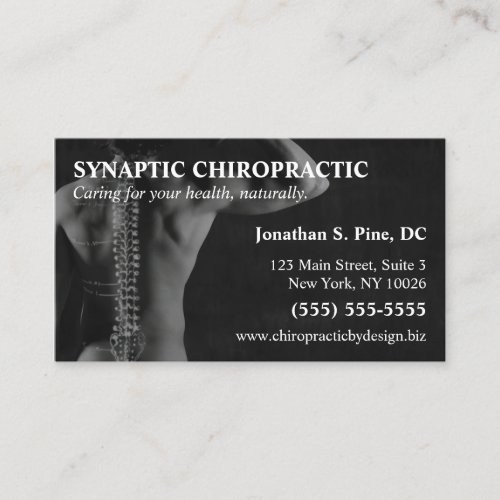 Chiropractor Photo Appointment Cards