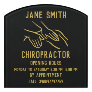 Chiropractor Professional Door Sign