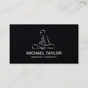 Chiropractor Professional Male Massage Therapist  Business Card
