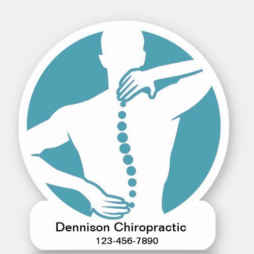 Chiropractor Promotional Shape Sticker Labels