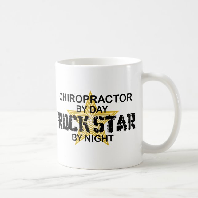 Chiropractor Rock Star by Night Coffee Mug (Right)