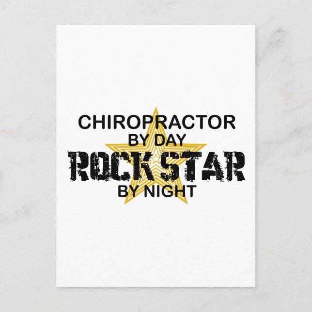 Chiropractor Rock Star by Night Postcard (Front)