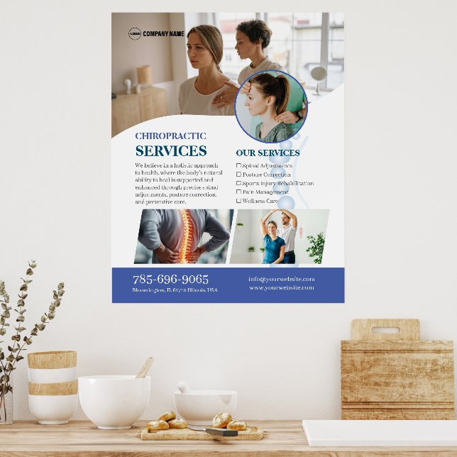 Chiropractor Services Custom Poster (Kitchen)