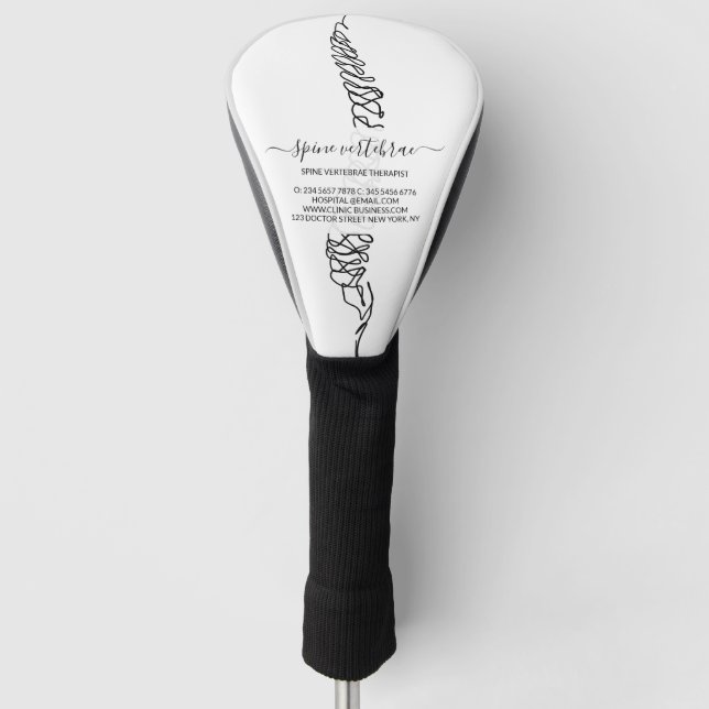 Chiropractor Spine Anatomy Custom Golf Head Cover (Front)