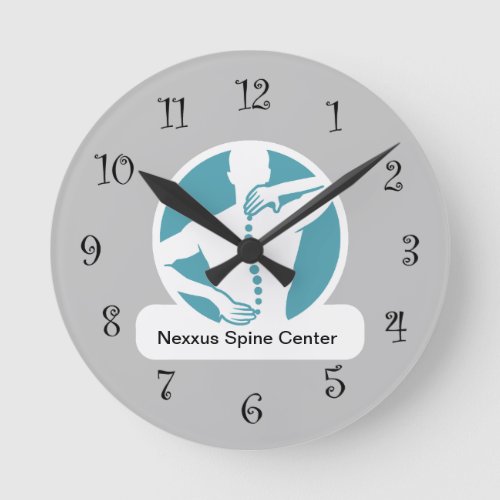 Chiropractor Spine Graphic Office Wall Clock