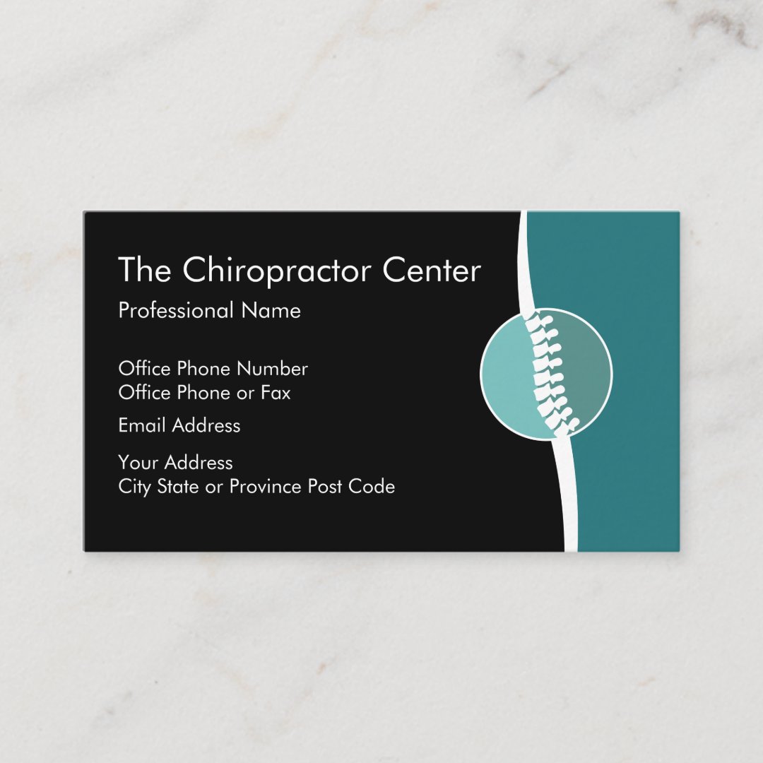 Chiropractor Spine Theme Business Card | Zazzle