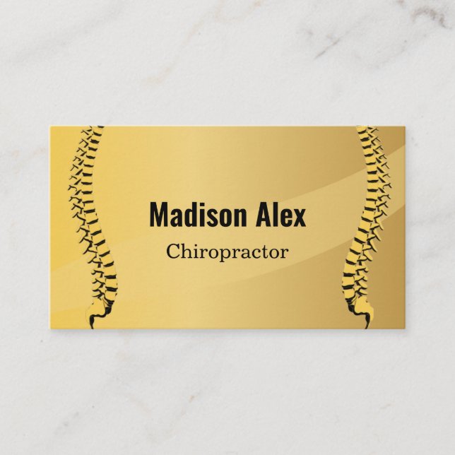 Chiropractor Spine Therapist Social media icon Business Card (Front)