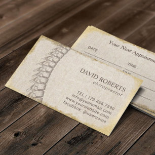 Chiropractor Spine Vintage Gold Grunge Appointment