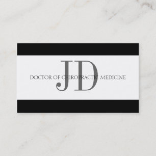 Chiropractor Stripe White/White Business Card