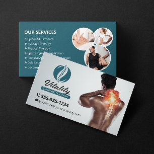 Chiropractor Therapist Chiropractic Care Clinic Business Card