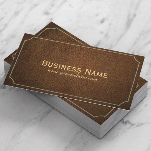 Customizable Vintage Leather Chiropractor Business Card