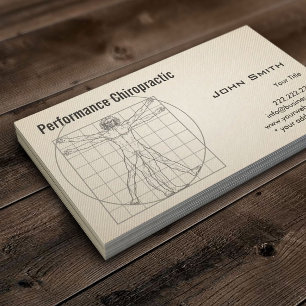 Chiropractor Vintage Perfect Body Therapy Business Card