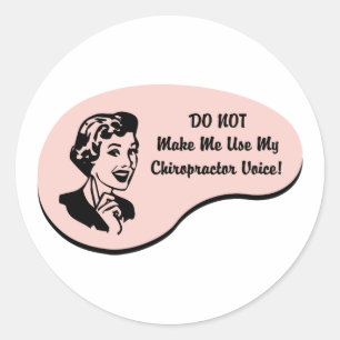 Chiropractor Voice Classic Round Sticker