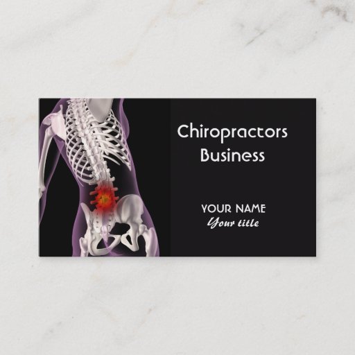 Customizable Chiropractors Business Card