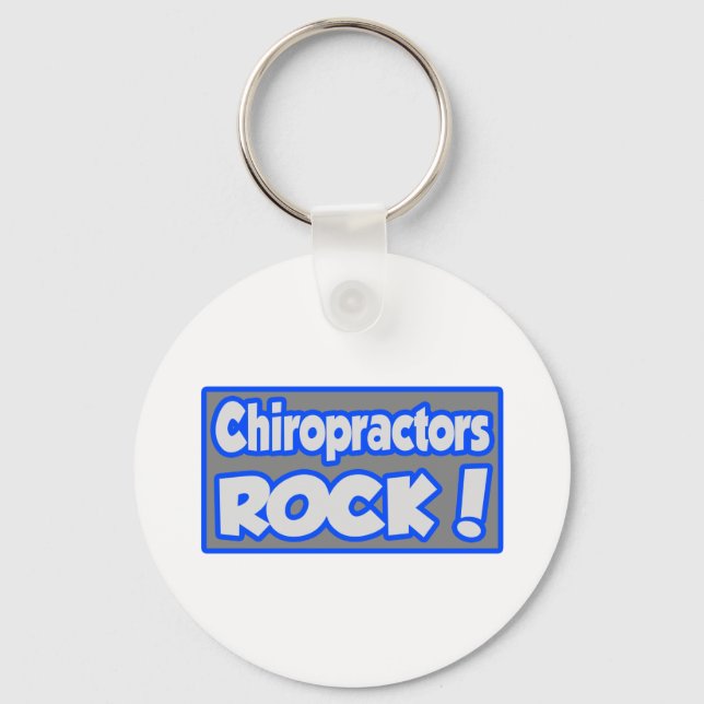 Chiropractors Rock! Keychain (Front)