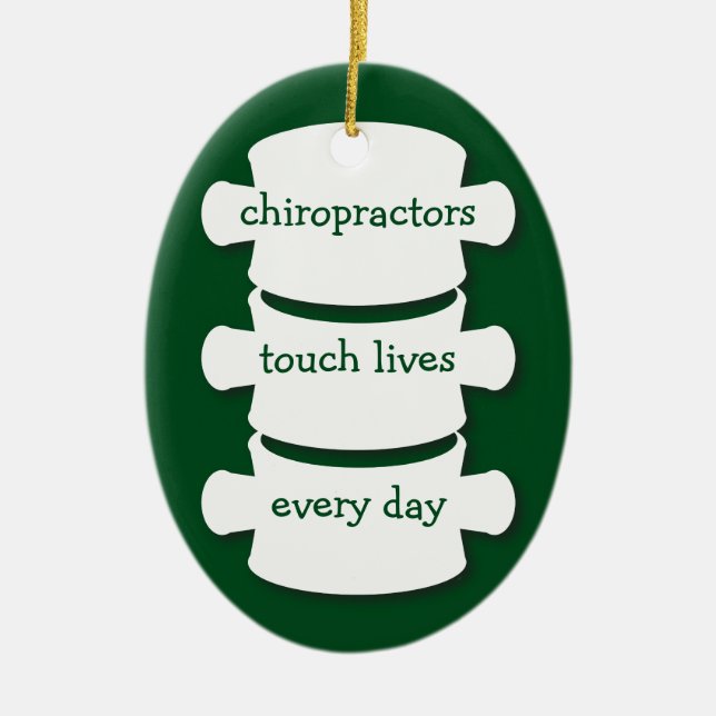 Chiropractors Touch Lives Personalized Ornament (Front)