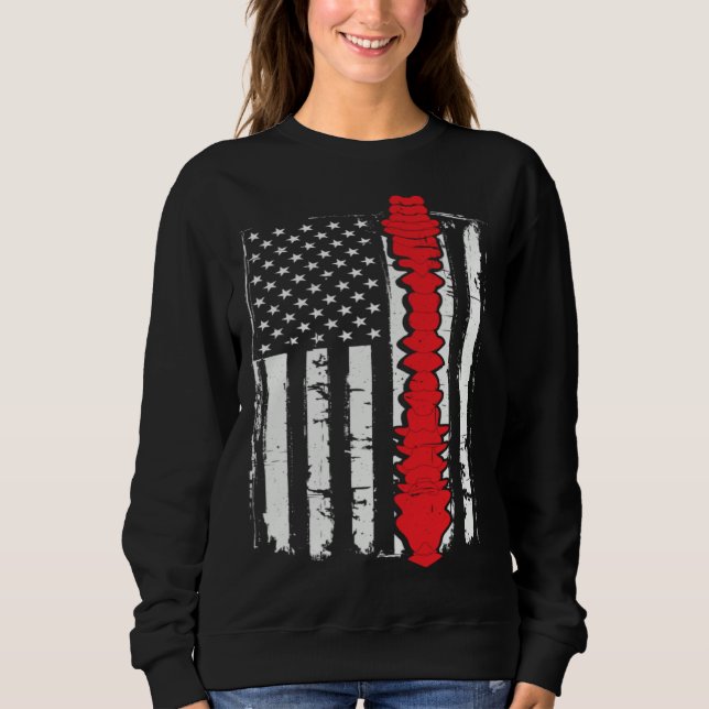 chiropractors USA Flag spines for chiropractic Sweatshirt (Front)