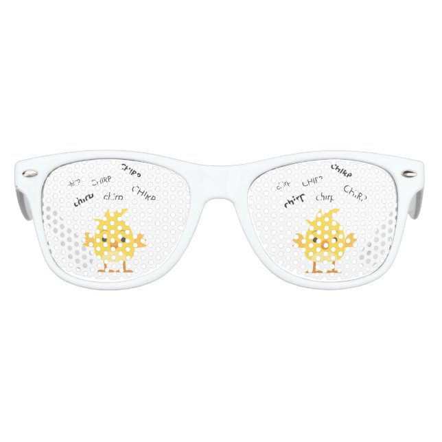 Chirp Baby Chick Cute Emoji Kids Sunglasses (Front)