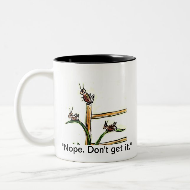 Chirping Crickets Two-Tone Coffee Mug (Left)
