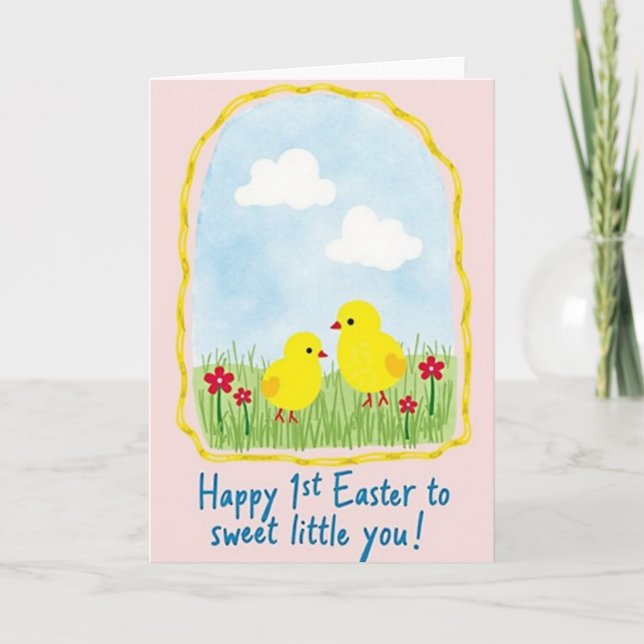Chirpy Birds Springtime Card (Front)
