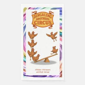 Chirpy chickens acrobat squad paper guest towels