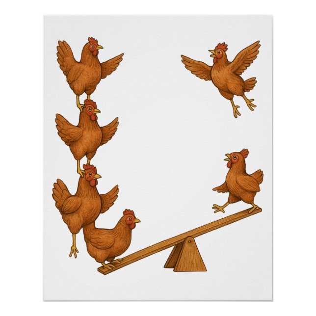 Chirpy Chickens acrobat squad Poster (Front)