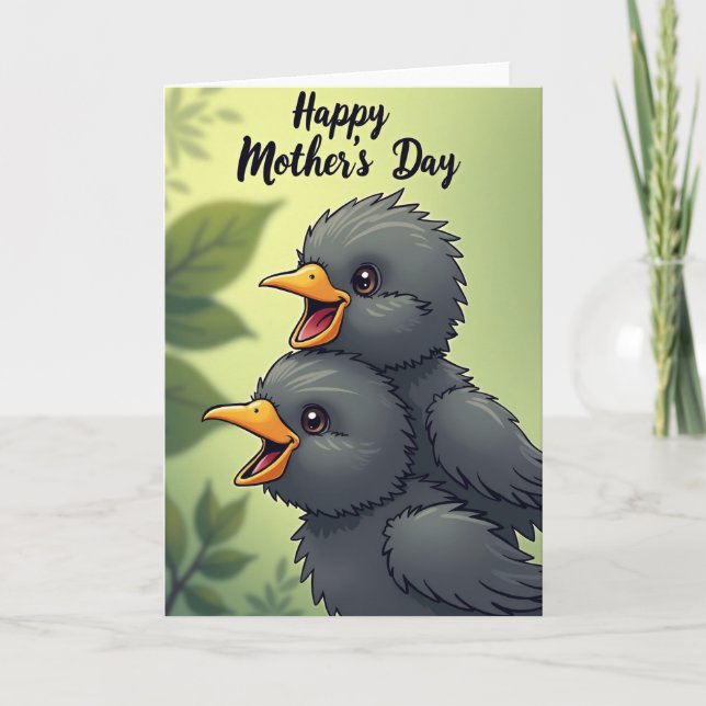 Chirpy Mothers Day Image Card (Front)