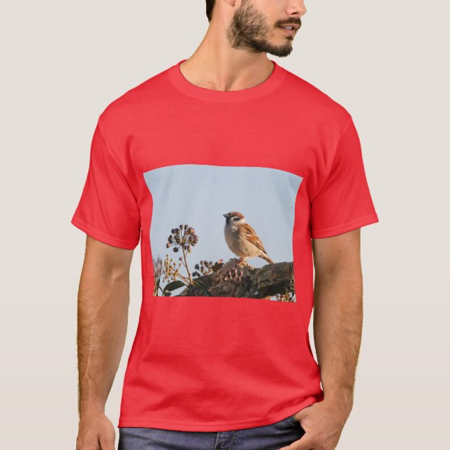 Chirpy Sparrow Bird Tee (Front)