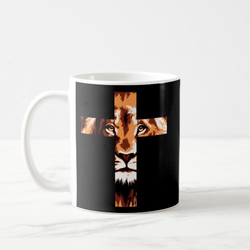 Chirstian Cross Lion Judah Jesus God Faith Coffee Mug
