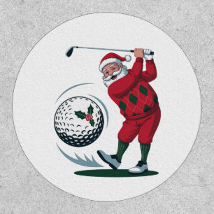 Chirstmas Fantasy Golf Playing Santa Claus   Patch
