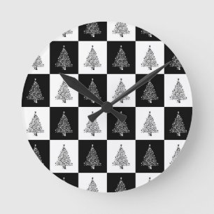 Chirstmas Tree Chess Round Clock