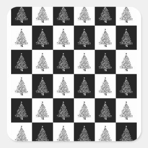 Chirstmas Tree Chess Square Sticker