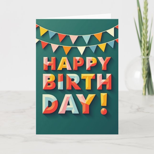 Chiseled Birthday Card (Front)