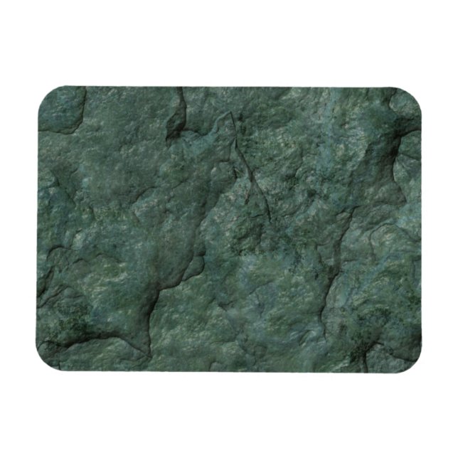 Chiseled Gray Green Rock Magnet (Horizontal)