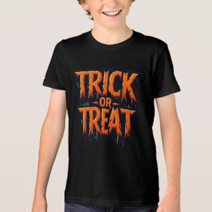 Chiseled & Spiky Orange TRICK OR TREAT Halloween Tri-Blend Shirt
