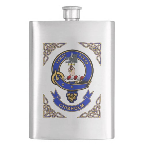 Chisholm Clan Badge    Flask