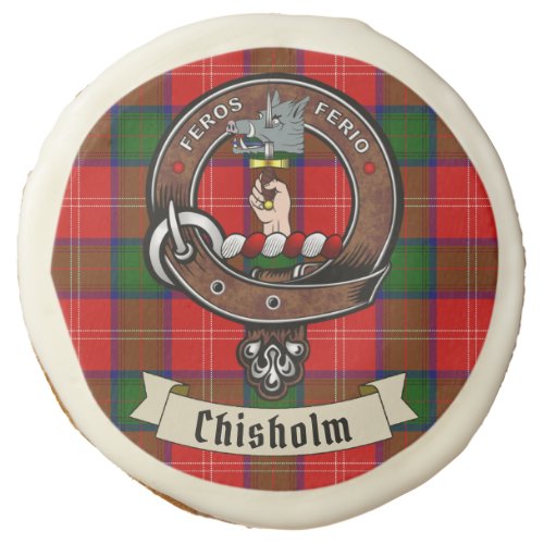 Chisholm Clan Badge  Tartan Sugar Cookie