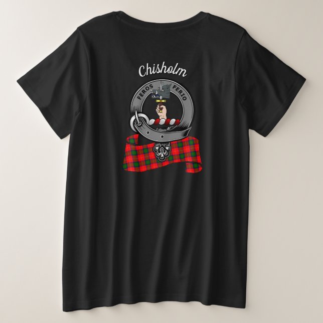 Chisholm Clan Badge Women's Back Plus Size T-Shirt (Design Back)