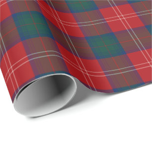 Chisholm Family Tartan Red Scottish Plaid Wrapping Paper