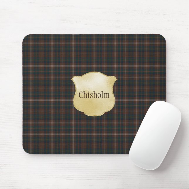 Chisholm Hunting Modern Original Scottish Tartan Mouse Pad (With Mouse)