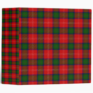 Chisholm tartan red green plaid 3 ring binder