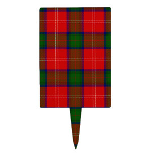 Chisholm tartan red green plaid cake topper