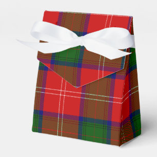 Chisholm tartan red green plaid favor boxes