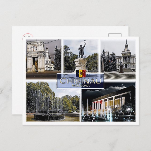 Chisinau - Moldova - Mosaic - Postcard (Front/Back)
