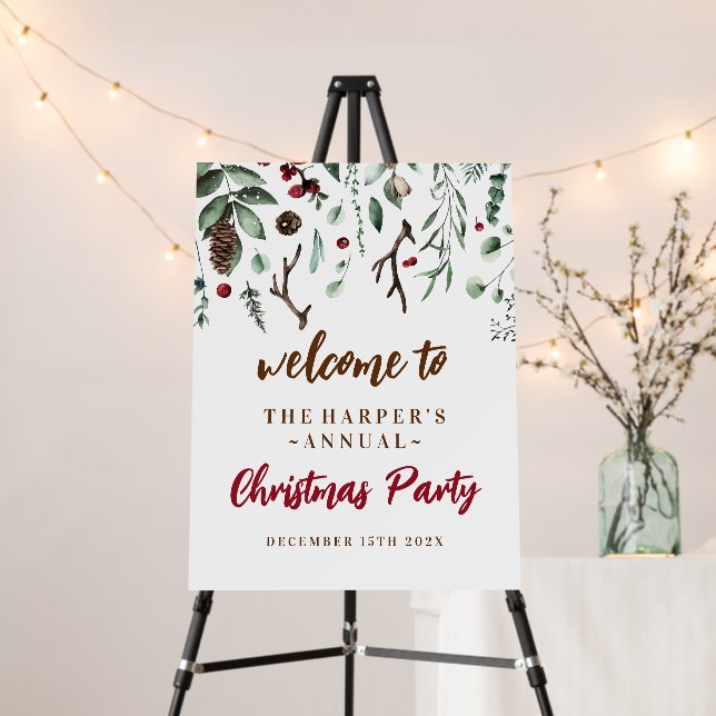 Chistmas Party Theme Welcome Sign (In Situ (Stand))