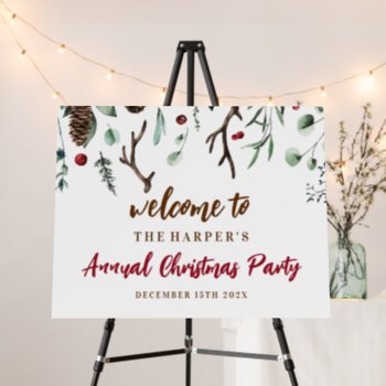 Chistmas Party Welcome Sign by Vineyard at Zazzle