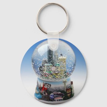 Chistmas Snow Globe Keychain by awesometees at Zazzle