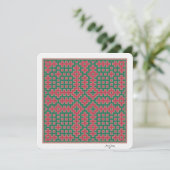 Chistmas Themed, Hitomezashi inspired Tile (Standing Front)