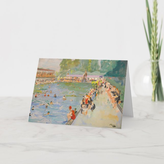 Chiswick Baths | Sir John Lavery Card (Front)