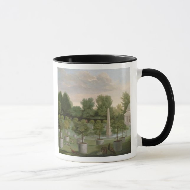Chiswick House Gardens (oil on canvas) Mug (Right)